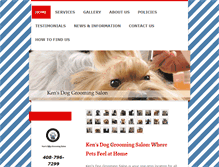Tablet Screenshot of kensdoggroomingsalon.com
